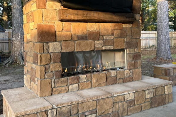 outdoor fireplace